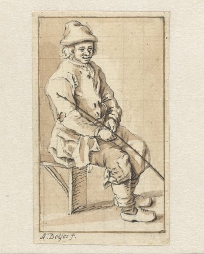 Uomo seduto da Abraham Delfos