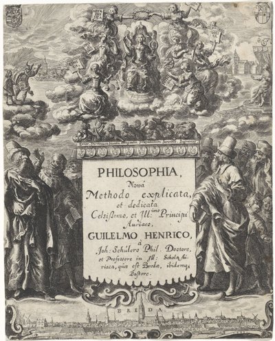 Allegoria della filosofia (Frontespizio per: Schuler, Johannes. Philosophi, 1663) da Abraham Dircksz. Santvoort