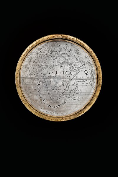 Due globi terrestri e celesti eccezionali, sostenuti da Ercole e Atlante, Augusta, 1697-99 da Abraham Drentwett