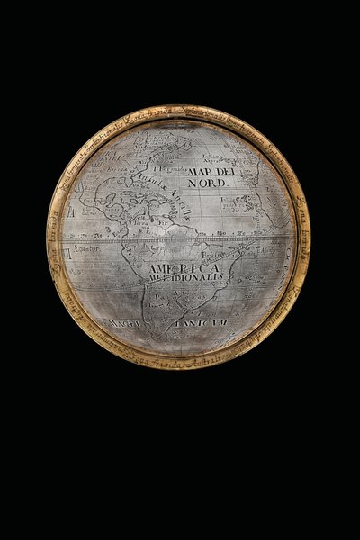 Due globi terrestri e celesti eccezionali, sostenuti da Ercole e Atlante, Augusta, 1697-99 da Abraham Drentwett