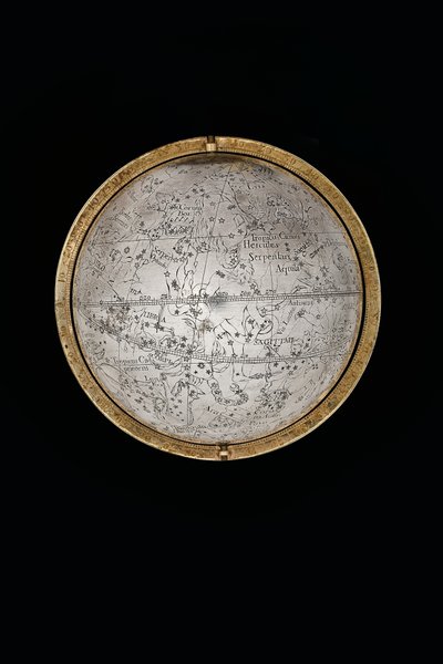 Due globi terrestri e celesti eccezionali, supportati da Ercole e Atlante, Augusta da Abraham Drentwett