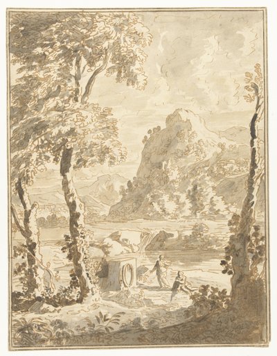 Paesaggio arcadico con piccole figure da Abraham Genoels (II)
