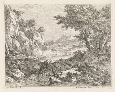 Terreno incolto con fiume da Abraham Genoels