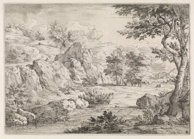 Paesaggio collinare con stagno da Abraham Genoels