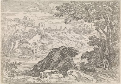 Paesaggio con fiume (serie di paesaggi arcadici) da Abraham Genoels