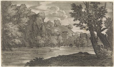 Paesaggio con fiume da Abraham Genoels