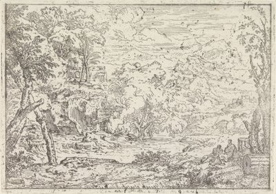 Paesaggio con rovine da Abraham Genoels