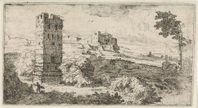 Paesaggio con torre quadrata da Abraham Genoels
