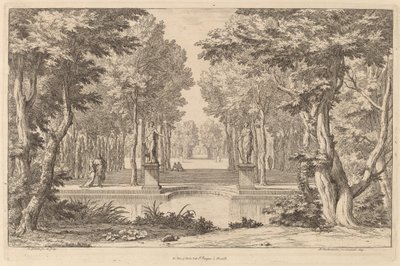 Le due statue da Abraham Genoels II after Adam Frans van der Meulen