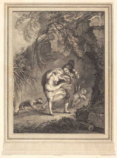 Le coup de vent da Abraham Girardet after Antoine Lebel