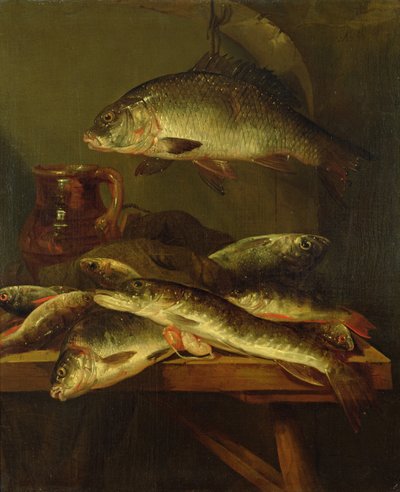 Natura morta con carpe da Abraham Hendricksz van Beyeren
