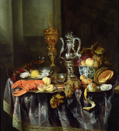 Natura morta con frutta e crostacei da Abraham Hendricksz van Beyeren