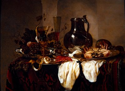 Natura morta con brocca e crostacei da Abraham Hendricksz van Beyeren