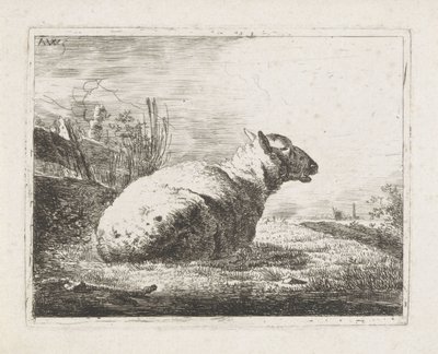 Pecora sdraiata da Abraham Hendrik Winter
