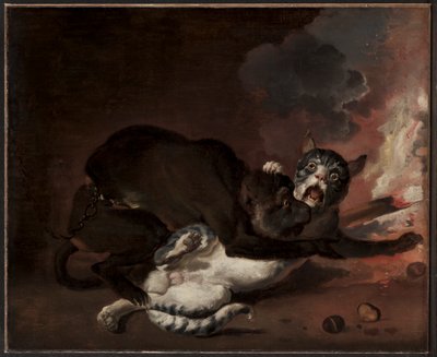 La Scimmia e il Gatto da Abraham Hondius