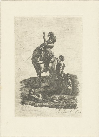 Cavaliere a cavallo da Abraham Jacobi