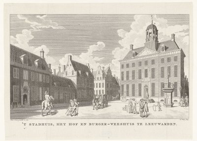 Municipio di Leeuwarden da Abraham Jacobsz. Hulk