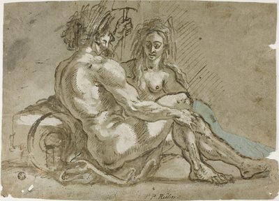 Il dio del fiume e una ninfa da Abraham Janssens