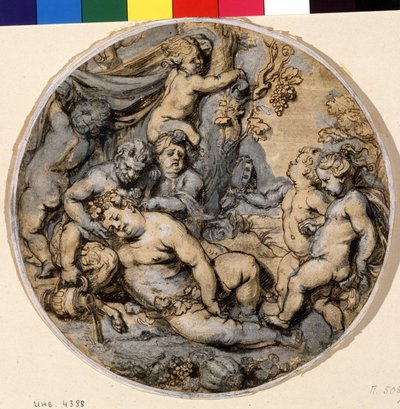 Bacco addormentato da Abraham Jansz. van Diepenbeeck