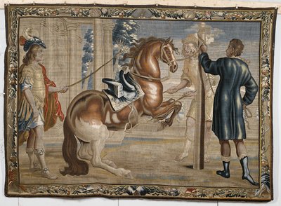 William Cavendish con un cavallo, c.1660 da Abraham Jansz. van after Diepenbeeck