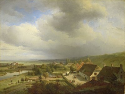 Paesaggio collinare vicino a Wageningen da Abraham Johannes Couwenberg