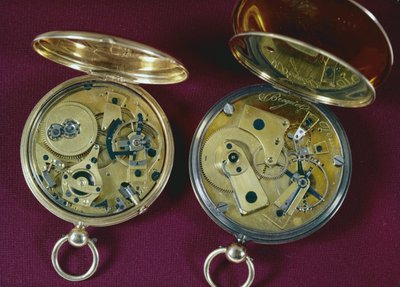 Due orologi, realizzati a Parigi da Abraham Louis Breguet