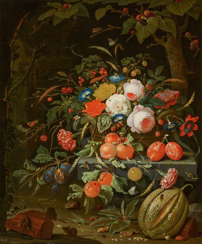 Fiori e frutta da Abraham Mignon