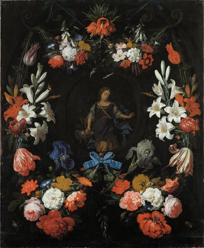 Ghirlanda di fiori da Abraham Mignon