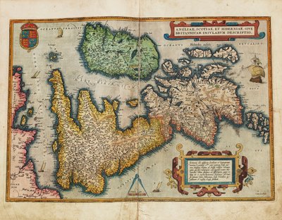 Angliae, Scotiae, et Hiberniae, sive Britannicar: Descrizione delle isole britanniche da Abraham Ortelius