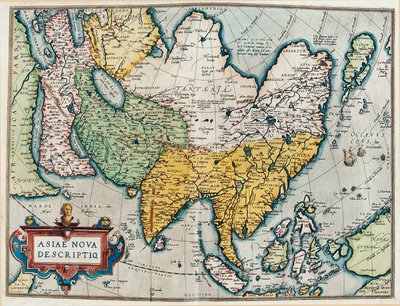 Descrizione del continente asiatico, mappa geografica da 