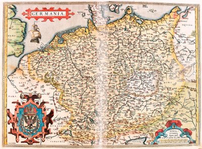 Germania Mappa geografica del territorio della Germania (Sacro Romano Impero) da 