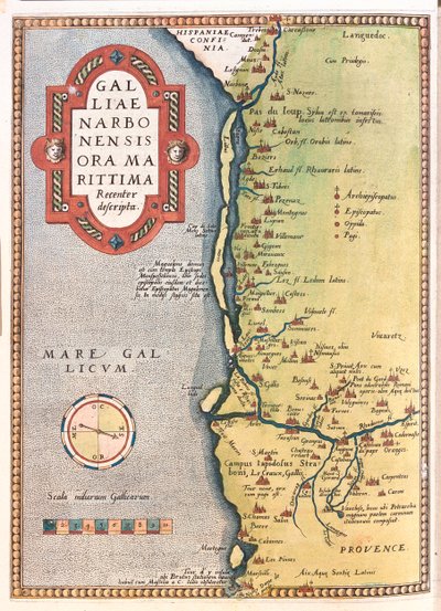 Linguadoca-Rossiglione, Provenza-Alpi-Costa Azzurra, Francia da Abraham Ortelius