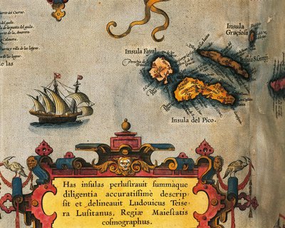 Mappa delle Isole Azzorre dal Theatrum Orbis Terrarum di Abraham Ortelius da Abraham Ortelius