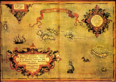 Mappa delle Azzorre da Abraham Ortelius