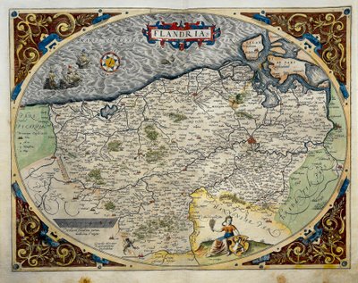 Mappa delle Fiandre, da Theatrum Orbis Terrarum di Abraham Ortelius da Abraham Ortelius