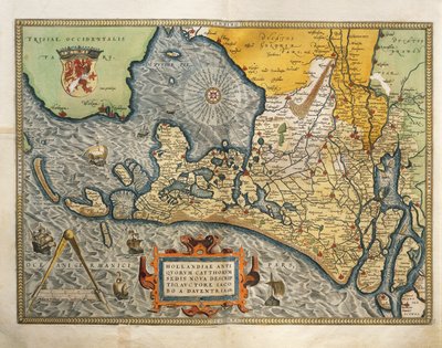 Mappa dei Paesi Bassi, da Theatrum Orbis Terrarum di Abraham Ortelius da Abraham Ortelius