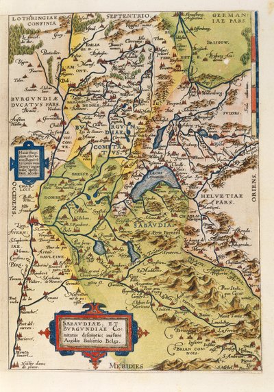 Mappa della Savoia, da Theatrum Orbis Terrarum di Abraham Ortelius da Abraham Ortelius