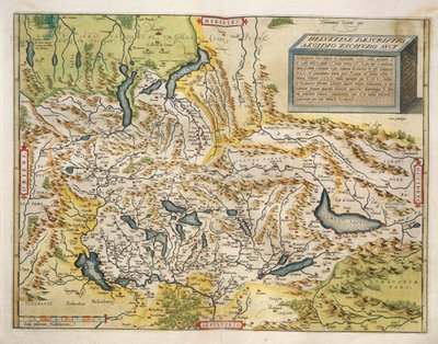 Mappa della Svizzera, da Theatrum Orbis Terrarum di Abraham Ortelius da Abraham Ortelius