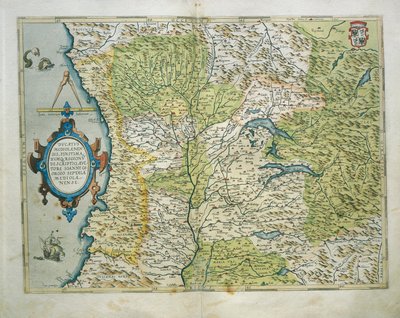 Mappa del Ducato di Milano, Italia, dal Theatrum Orbis Terrarum di Abraham Ortelius da Abraham Ortelius
