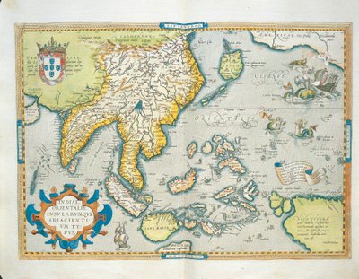 Mappa delle Indie, dal Theatrum Orbis Terrarum di Abraham Ortelius da Abraham Ortelius
