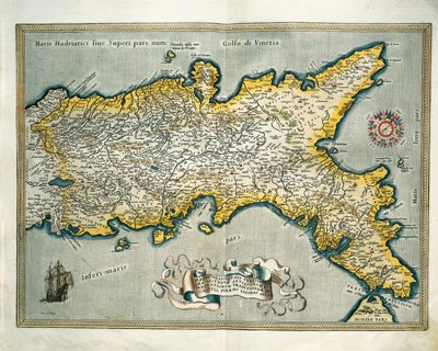 Mappa del Regno di Napoli, Italia, da Theatrum Orbis Terrarum di Abraham Ortelius da Abraham Ortelius