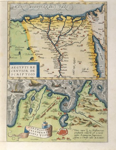 Mappa del Delta del Nilo e dell