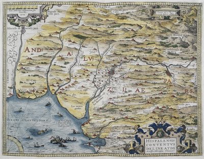 ORTELIUS, Abraham (1527-1598). Theatrum Orbis Terrarum. 1570. Considerato il primo atlante moderno. CHAVES, Jeronimo de (1523-1574). Matematico, astronomo e navigatore. Mappa dell