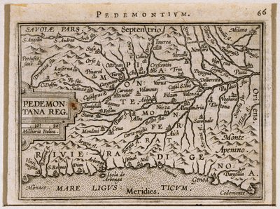 Piemonte e Liguria occidentale. Da Theatrum Orbis Terrarum di Abraham Ortelius da Abraham Ortelius