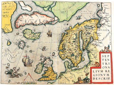 Septentrionalium Regionum Descrip. Mappa geografica della Scandinavia e dell