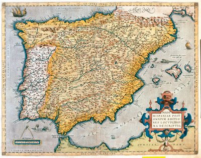 Spagna, Portogallo da Abraham Ortelius