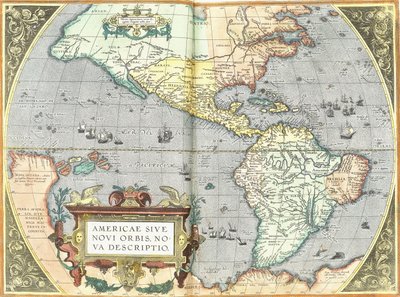 Le Americhe, 1592 da Abraham Ortelius
