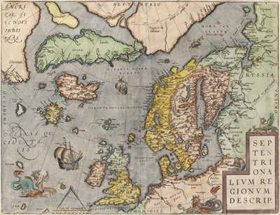 Il Mar Baltico Da: Theatrum Orbis Terrarum da Abraham Ortelius