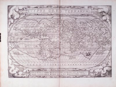 Typus Orbis Terrarum, portolano da Abraham Ortelius