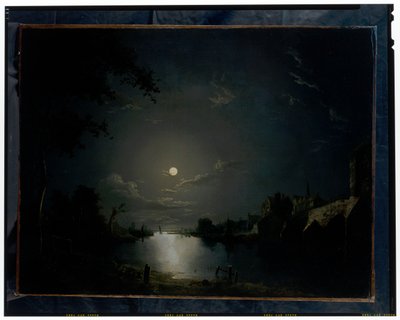 Paesaggio fluviale al chiaro di luna da Abraham Pether